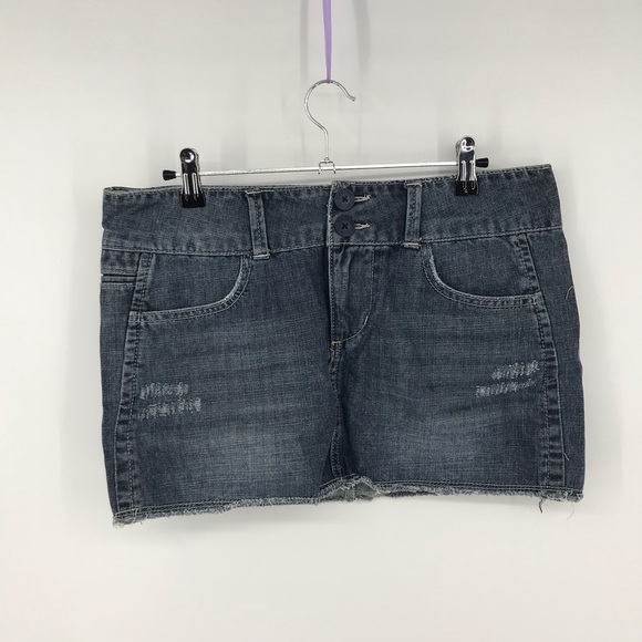 Maurices Denim Double Button Jean Mini Skirt - Picture 3 of 10